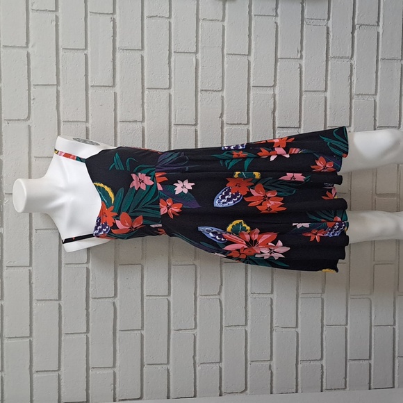 Old Navy Black Floral Spaghetti Strap Mini Dress. Size XS NWOT - Picture 1 of 10